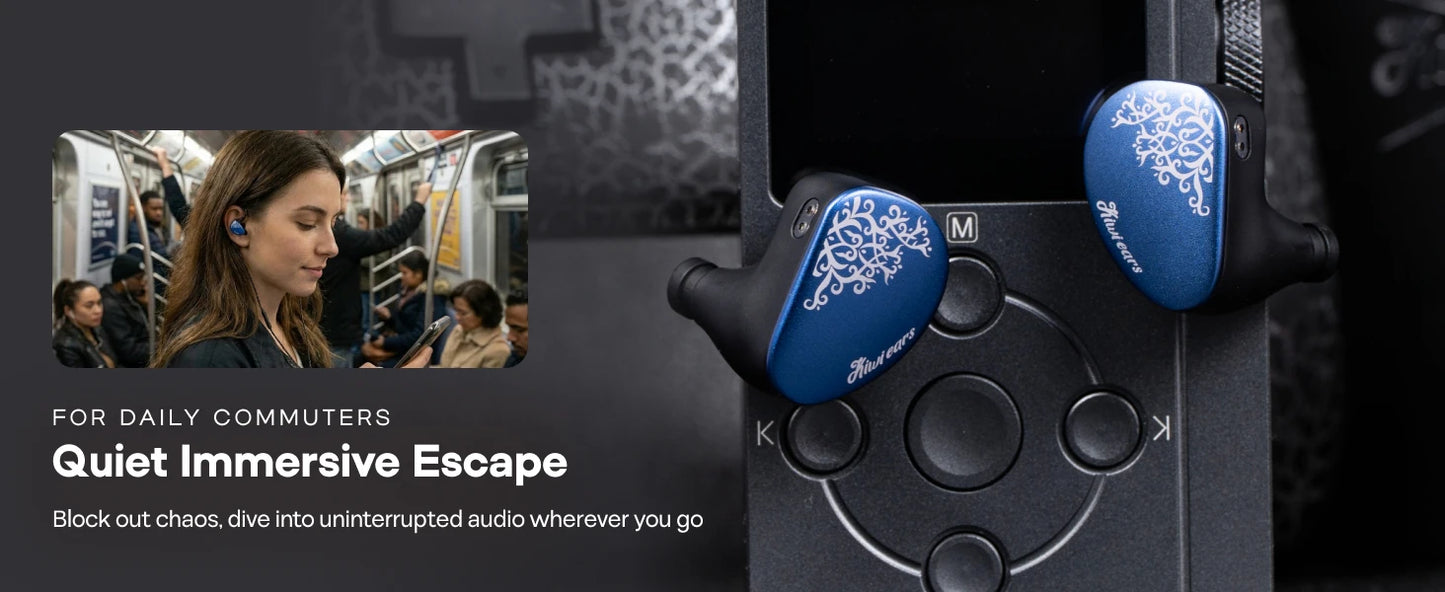 Auricolari HiFi IEM Linsoul Kiwi Ears Cadenza II con driver dinamico in titanio da 10mm, KARS 2.0 e cavo removibile
