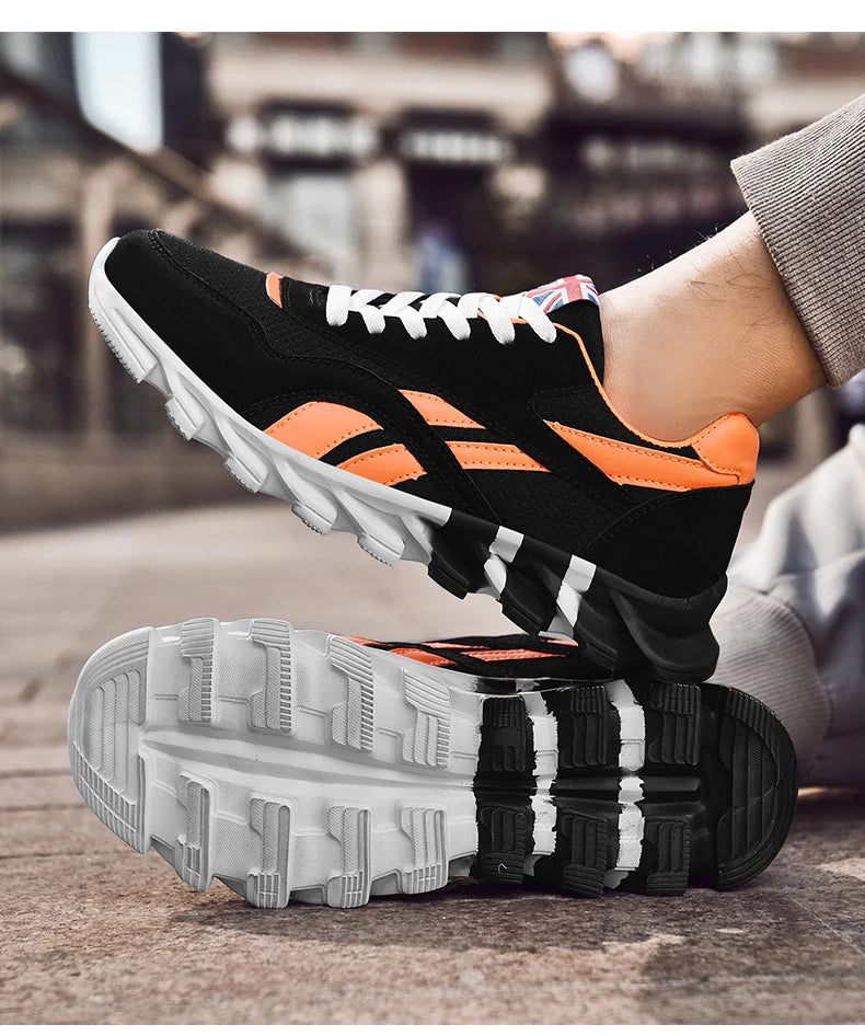 men's and women's running shoes breathable casual sneakers anti-slip vibration comfortable walking shoes 38-46