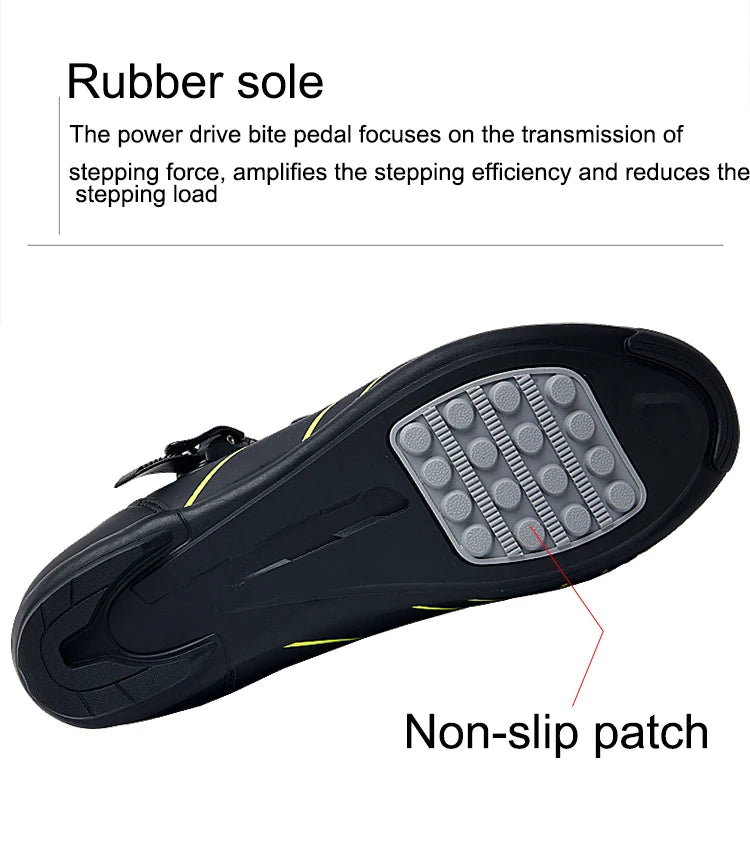 New Men's Cycling Sneakers with Cleats Speed Cycling Shoes for Women, Rubber-Soled Cycling Shoes