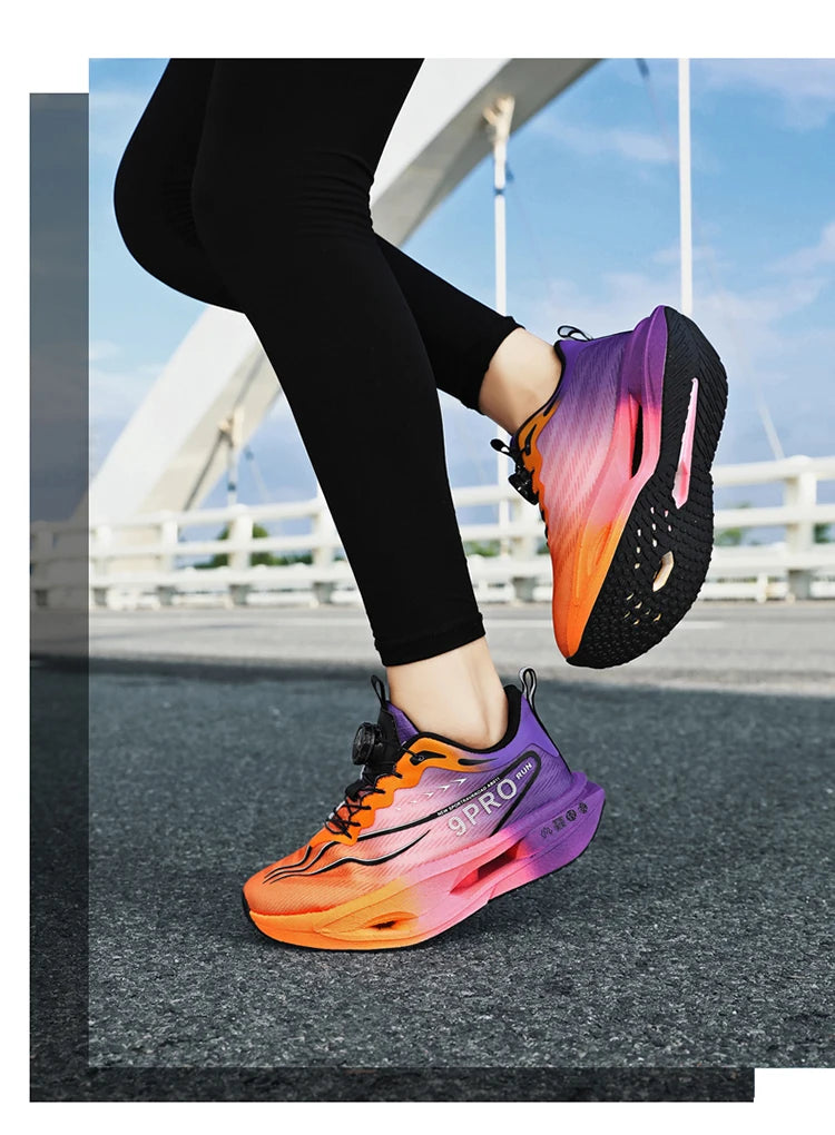 Zapatillas de running para hombre y mujer, transpirables, deportivas de competición, con amortiguación de carbono, ligeras, para jogging y entrenamiento masculino
