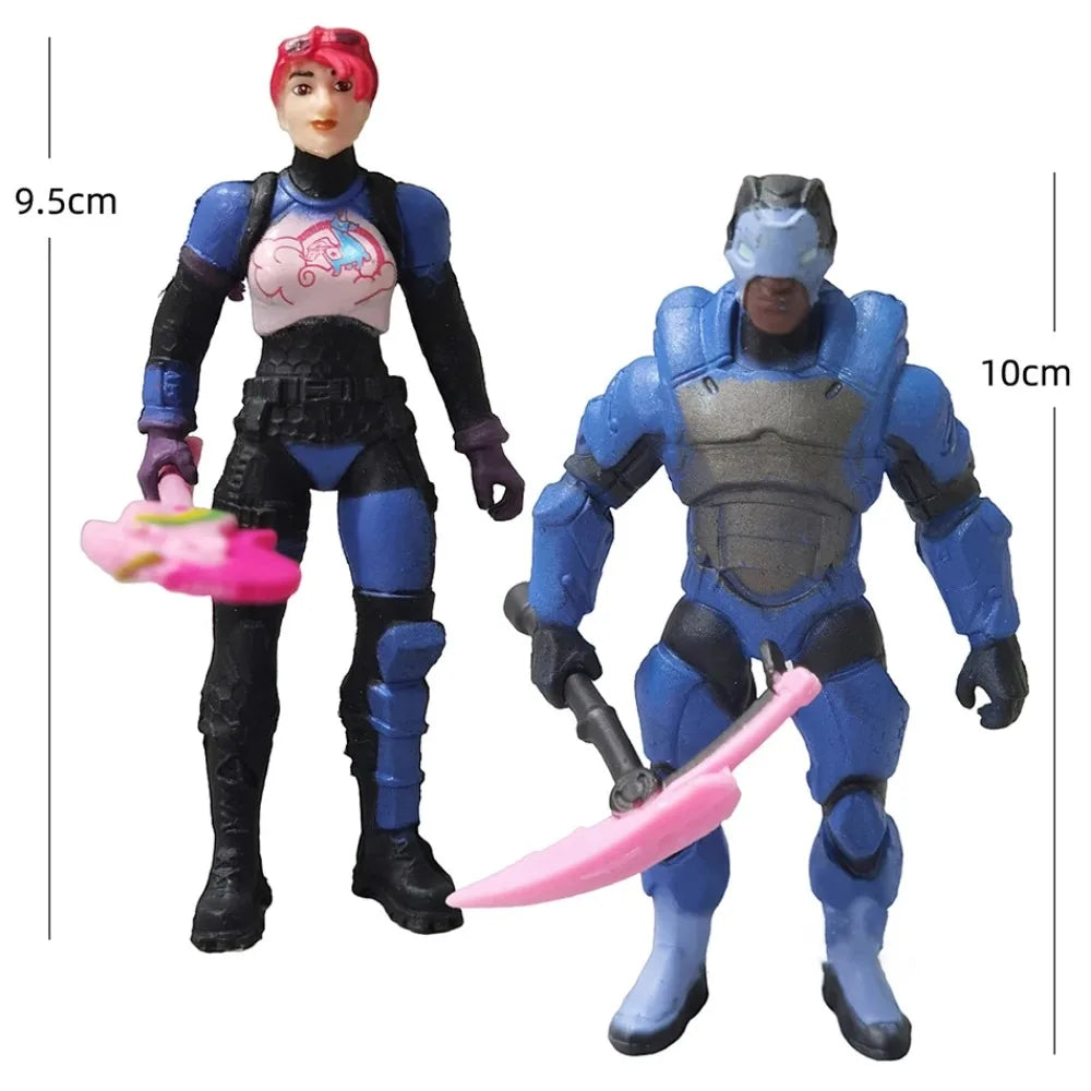 8-teiliges Set 10cm Fortnite-Spielzeug-Actionfiguren, Modell Game Battle Royale, coole Spielzeugpuppen für Kinder und Jungen, spaßiges Geburtstags- und Weihnachtsgeschenk