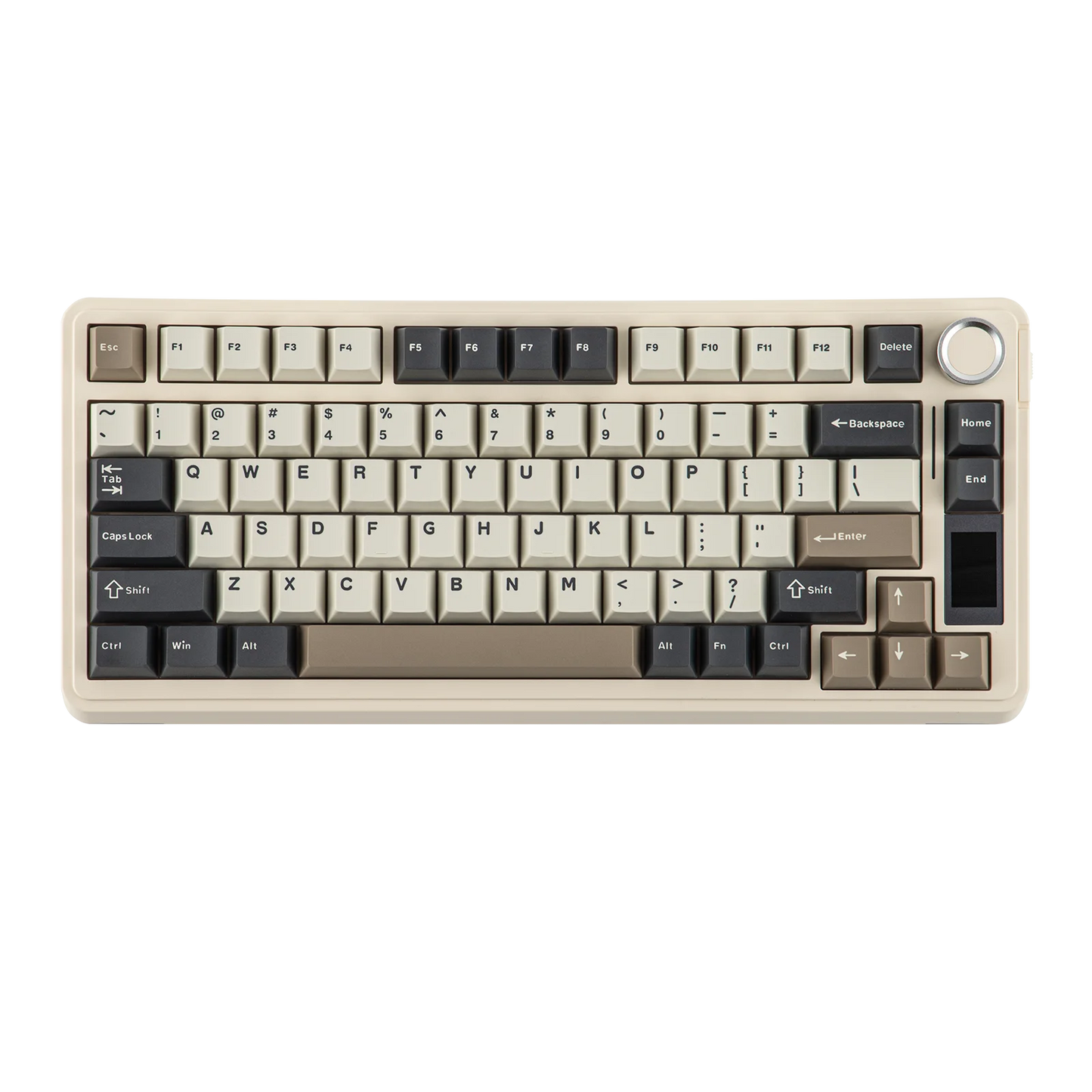EPOMAKER X AULA EA75 MAX 75% ANSI-US-Layout Hot-Swap-Gasket kabelgebundene/BT/2.4GHz kabellose mechanische Tastatur mit Display & Drehregler