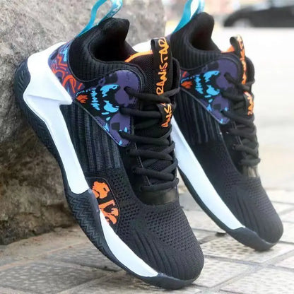 Nouvelles baskets antidérapantes pour hommes, chaussures de basket-ball montantes de luxe confortables, chaussures de course tendance et polyvalentes, chaussures décontractées