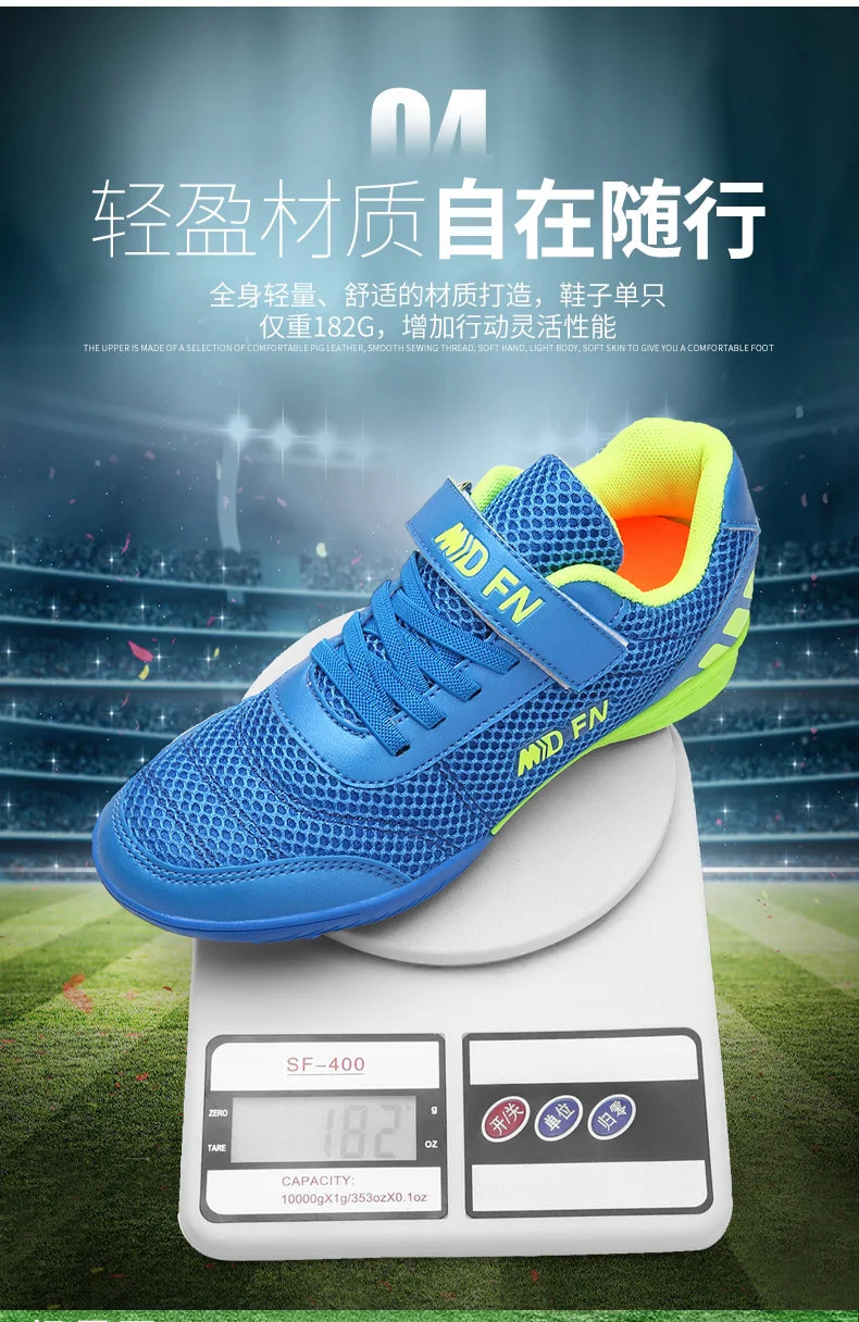 Stylish and Comfortable Boys' and Girls' Training Game Sneakers for Indoor and Outdoor Lawn, Youth Student Soccer Shoes Sizes 29-39