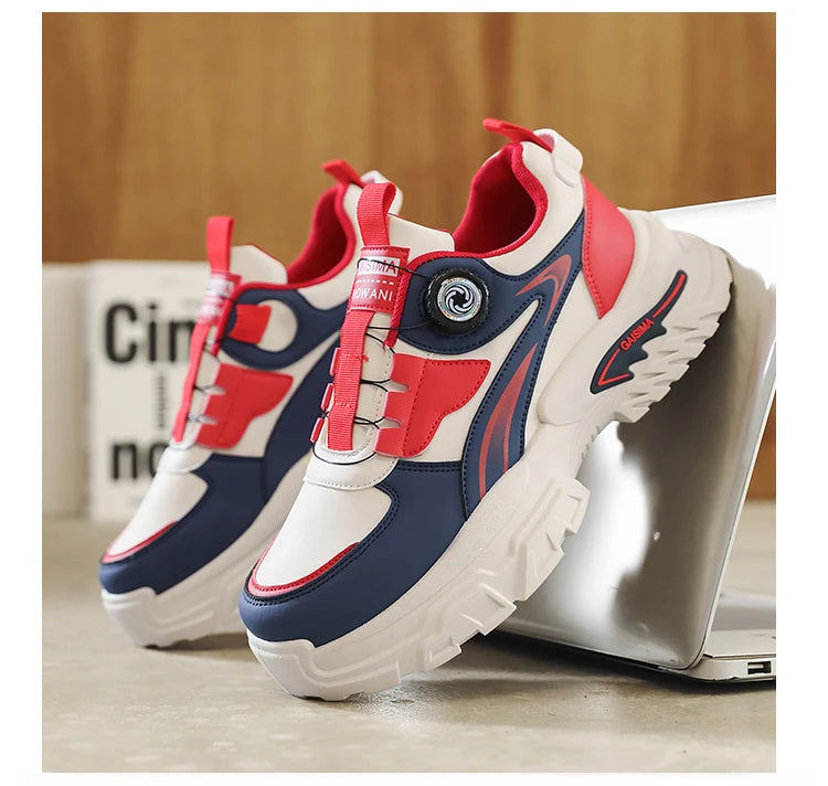 Novos ténis masculinos de outono, versáteis, de cano alto, modernos, com sola grossa, para corrida, moda casual e desporto ao ar livre
