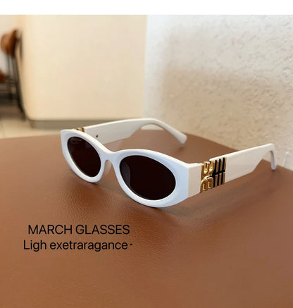 2026 New Fashion Oval Sunglasses Women Men Trendy Cool Sun Glasses Ladies Street Shot Retro Premium Eyewears Gafas De Sol UV400