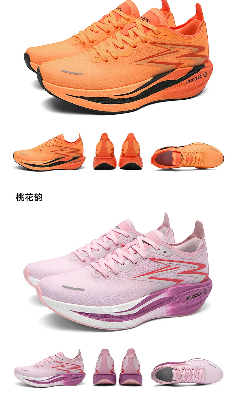 Nuove scarpe da running con piastra in carbonio per maratona, da uomo e donna, sportive, traspiranti, leggere, comode, antiscivolo e casual