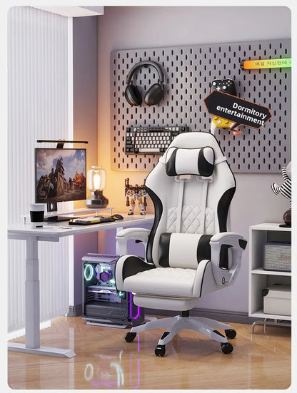 Pánské e-sportovní křeslo pohodlné pro dlouhé sezení, počítačové křeslo s polohováním pro odpočinek, opěradlo