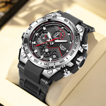 LIGE Luxury Military Watch For Men Waterproof Luminous Silicone Man Watch Quartz High Quality Men's Sports Watches Male Relojs