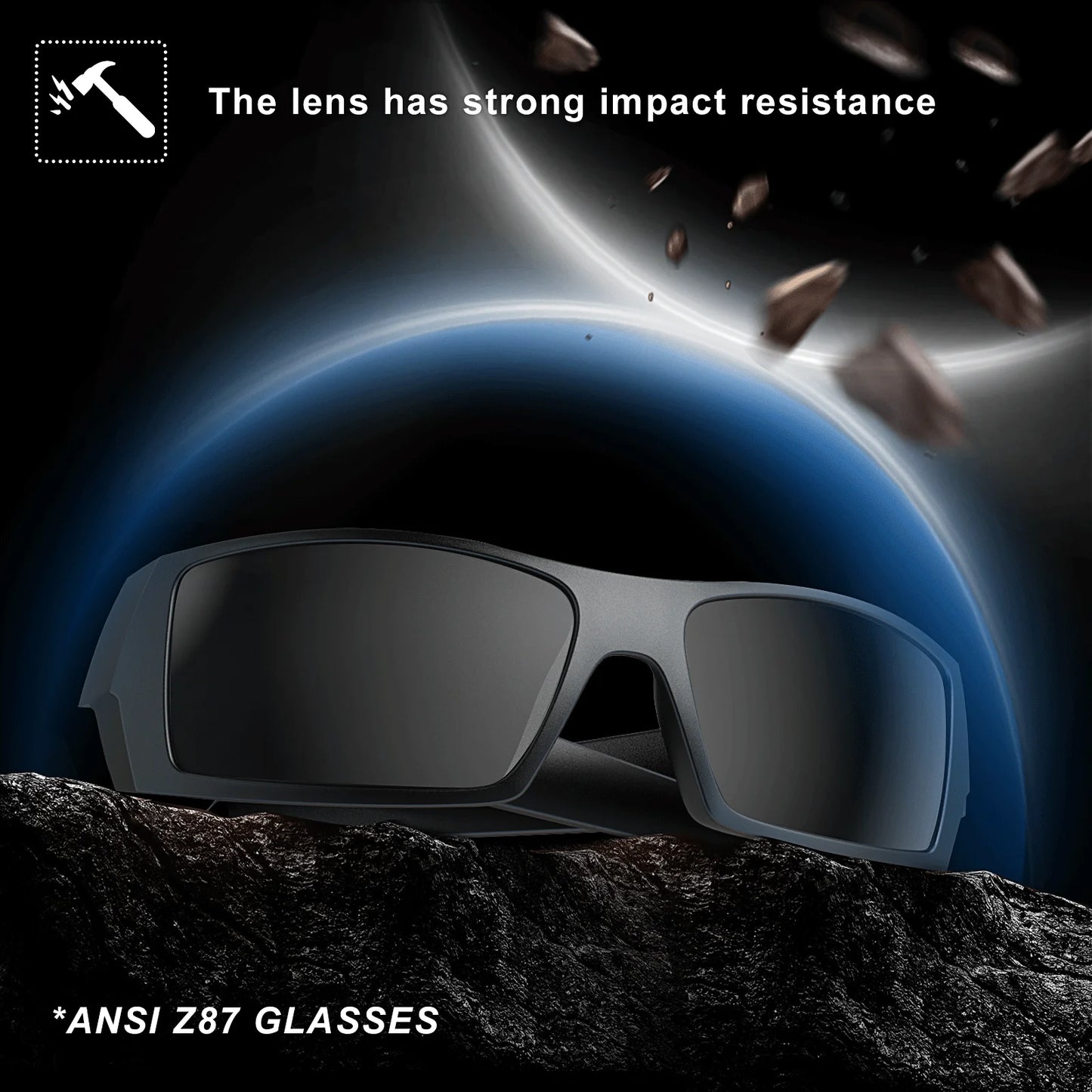 MAXJULI Z87 Polarized Sunglasses Men Wrap Around Sport Driving UV400 Retro Vintage Shield Safety Glasses 8231