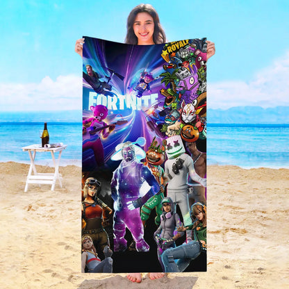 Game F-Fortnites Beach Towel Hotel Towels Bathroom Sauna Spa Playa Travel Swimming Pool For Home Baby Bath Microfiber Gym Shower