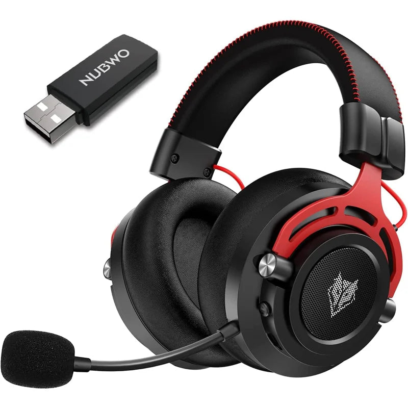 Casque de jeu sans fil NUBWO G03 avec micro à suppression du bruit, casque sans fil stéréo Bluetooth pour joueurs avec micro pour PS5, PS4, PC