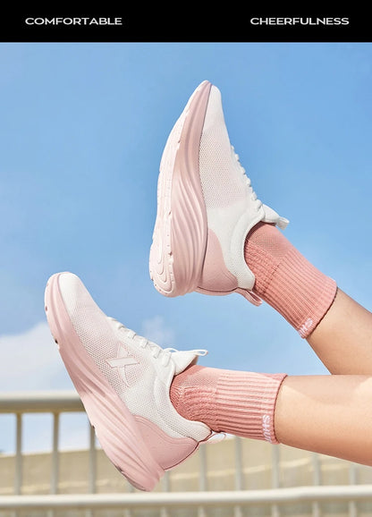 Xtep Women's Running Shoes 2025 Summer New Durability Lightweight Casual Shock-absorbing Breathable Mesh Sneakers 875418110054