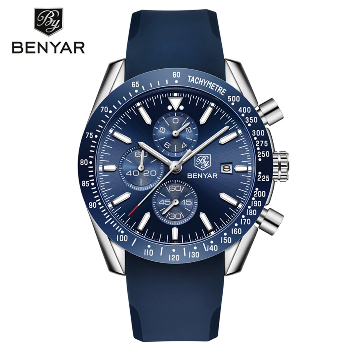 BENYAR luxury men’s watches – Quartz wristwatches with leather straps, water-resistant to 30 m, sporty style.
