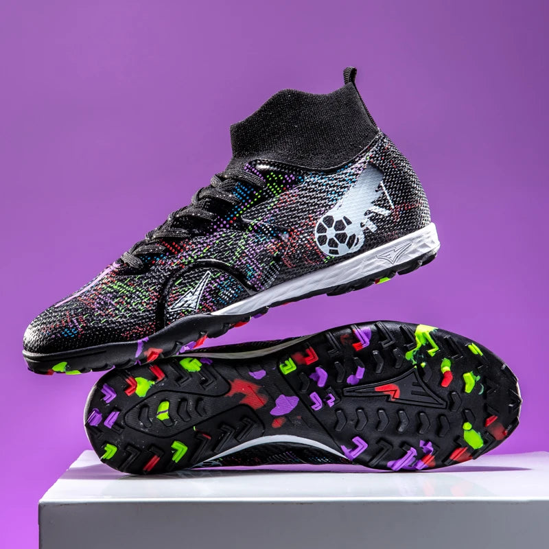 New Men Football Boots Training Soccer Shoes Breathable Grass Cleats Match Long Spikes Indoor Sneakers Ultralight Drop Shipping
