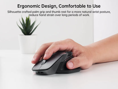 Rapoo MT760/MT760Mini Multi-mode Rechargeable Wireless Mouse Ergonomic 4000 DPI Bluetooth Mouse Easy-Switch Up to 4 Devices