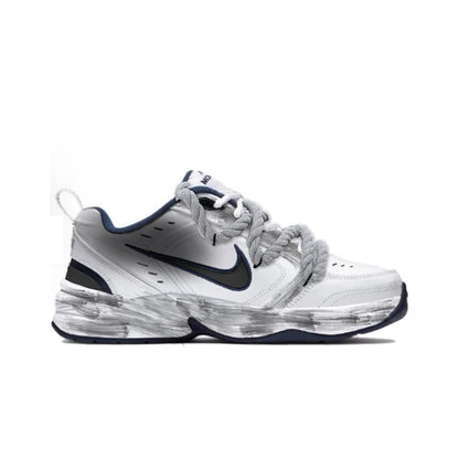 Персонализирани маратонки Nike Air Monarch 4 с деконструктивистичен дизайн с пръски мастило, противоплъзгащи, износоустойчиви, ниски, унисекс маратонки за бягане