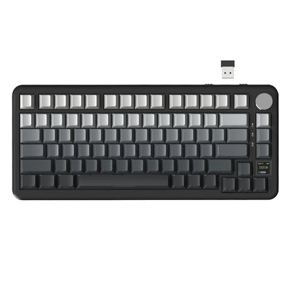 ATTACK SHARK M86 Wireless Mechanical Gaming Keyboard, 75% Gasket Hot Swappable RGB Custom Keyboard, Side Printed PBT Keycaps