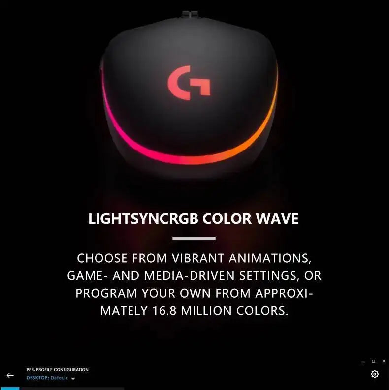 Logitech G203 LIGHTSYNC Mouse Wired 8000 DPI Sensor RGB Sync 6 Buttons Mechanical Tensioning Office-Gaming Dual-Use