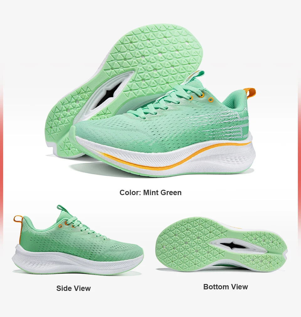 Baasploa Running Shoes Men Carbon Plate Professional Cushioning Anti-Slip Sneaker Female Casual Breathable Jogging Sports Shoes