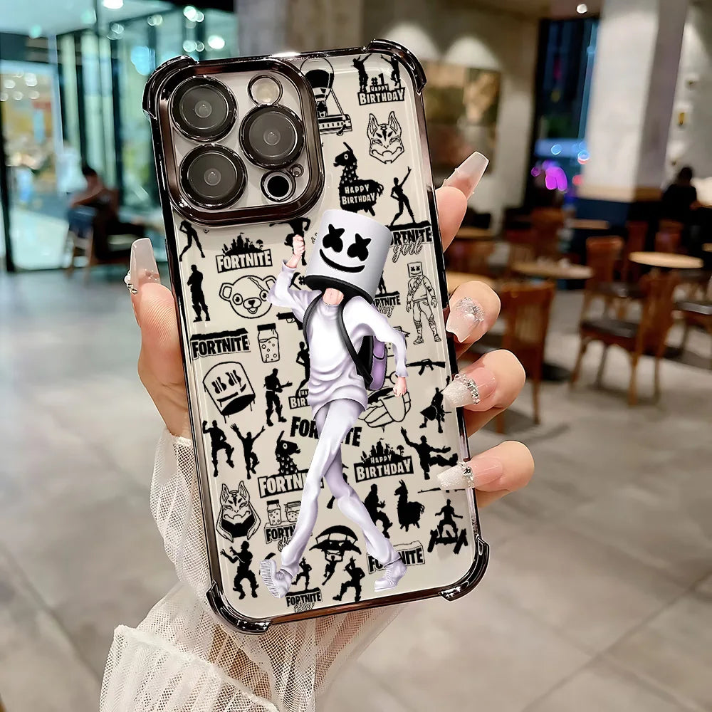 Hot Game F-Fortnites Beschichtete Handyhülle für Samsung A37 A57 A07 A36 A16 A06 A35 A55 A25 A26 A05s A15 A54 A34 A24 A14 A05 4G 5G
