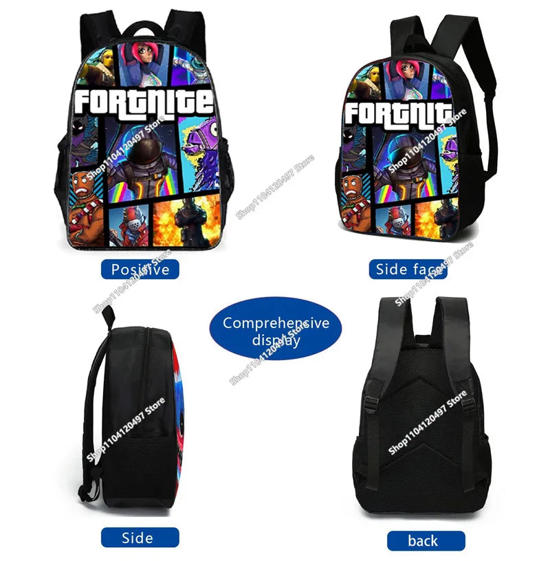 Fortnite School Bags Boys Girls Backpacks Large-capacity Knapsack High-quality Bookbags Fortnite Figure Laptop Bag Gift