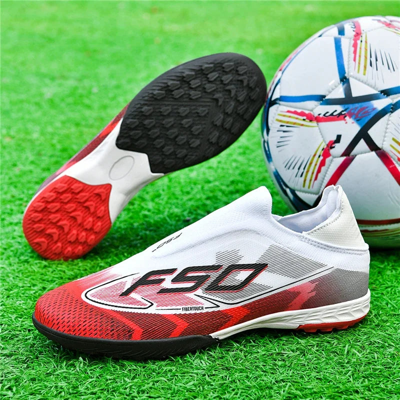 Nouvelles chaussures de football pour hommes, chaussures de sport respirantes, chaussures de futsal antidérapantes, chaussures de football ultralégères, haute tige, haute qualité, pour match en extérieur