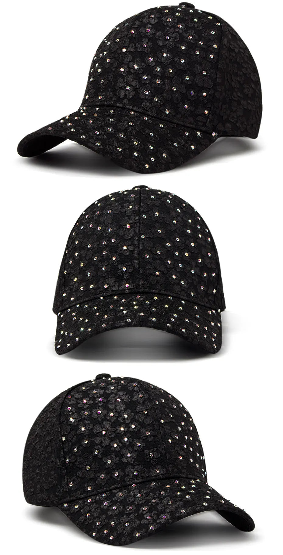CNTANG vasarinės moteriškos beisbolo kepurės su dirbtiniais deimantais, gėlių siuvinėjimais, moteriškos „snapback“ stiliaus mados dizainerių saulės kepurės, hip-hopo stiliaus Y2K kepurės
