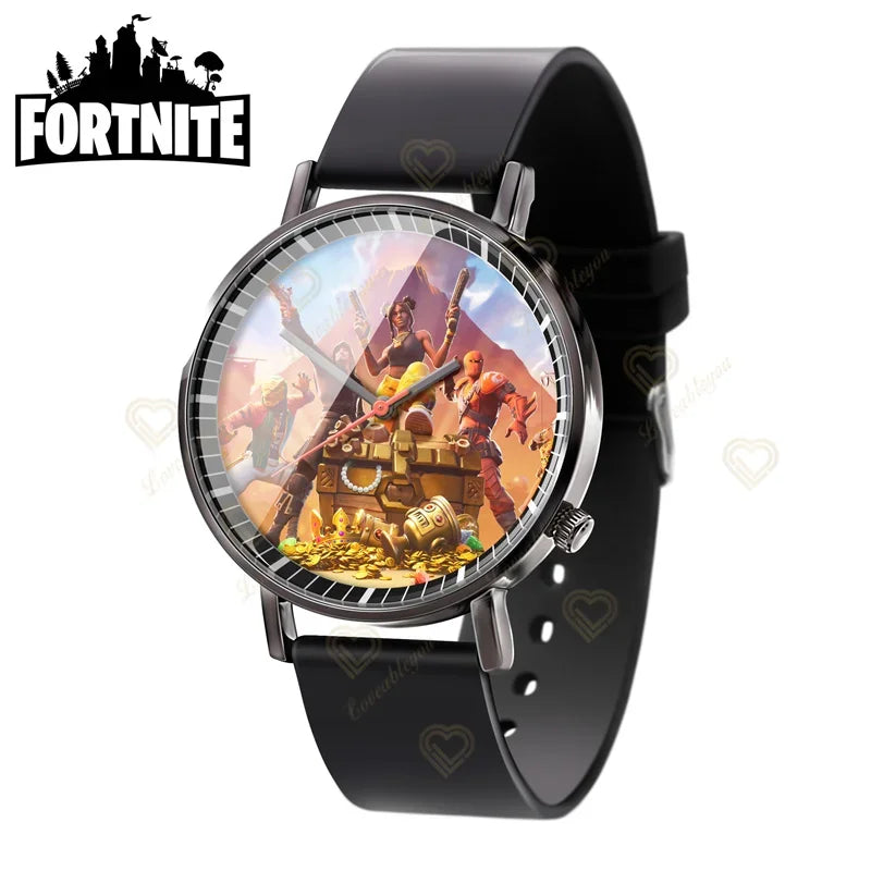 Wrist Watch F-Fortnite Cook Watch Trend Fashion Creative Quartz Student Watches Battle Game Figure Model Kids Birthday Gift