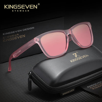 KINGSEVEN Brand Casual Driving Glasses Square Frame Men's Sunglasses Polarized Outdoor Travel Eyewear