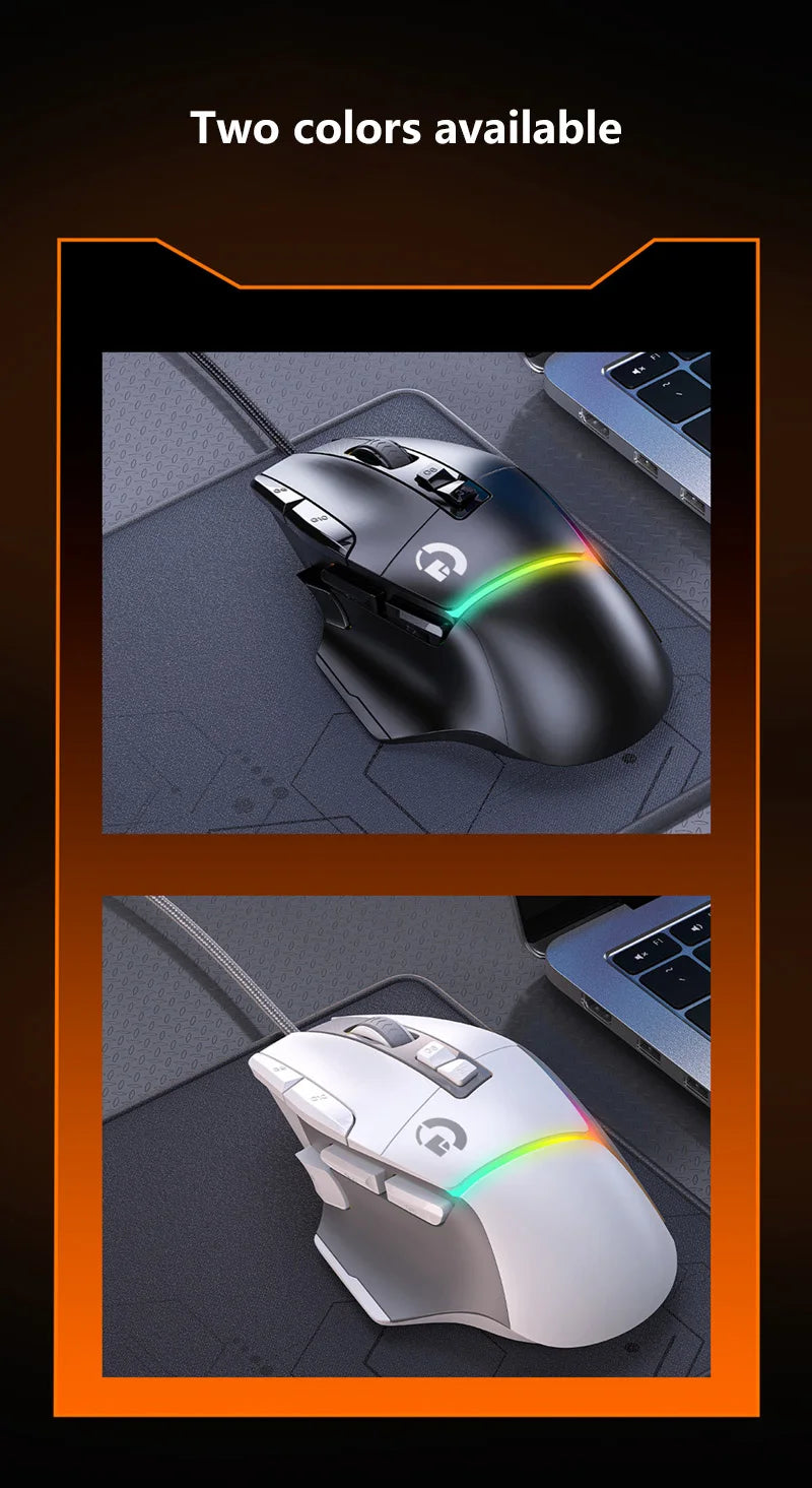 Wireless Gaming Mouse Ergonomics USB Rechargeable Bluetooth Mice Optical Sensor Programming Gaming Mice with Wired For Windows