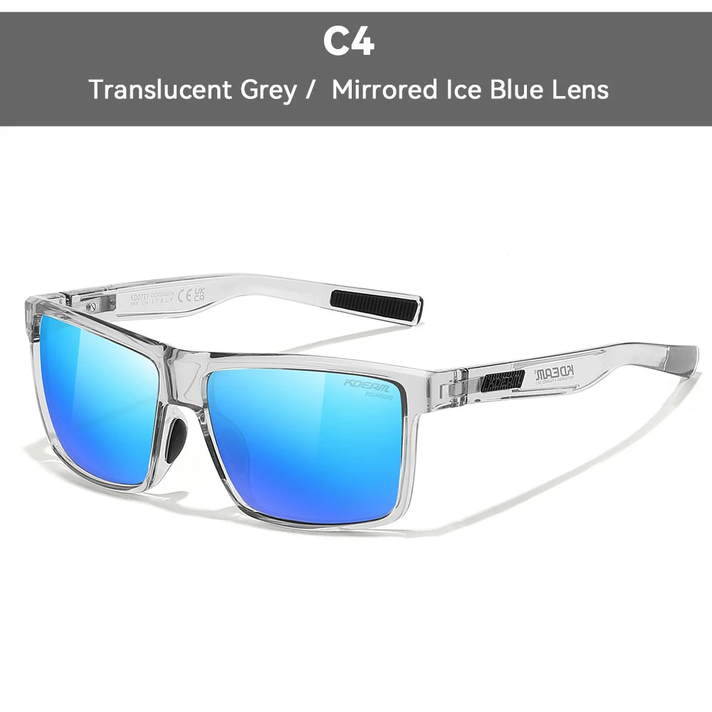 KDEAM Oversized Men's Sunglasses Polarized TR90 Big Size Sun Glasses Width 160mm Protective Case Included KD0737 MAX