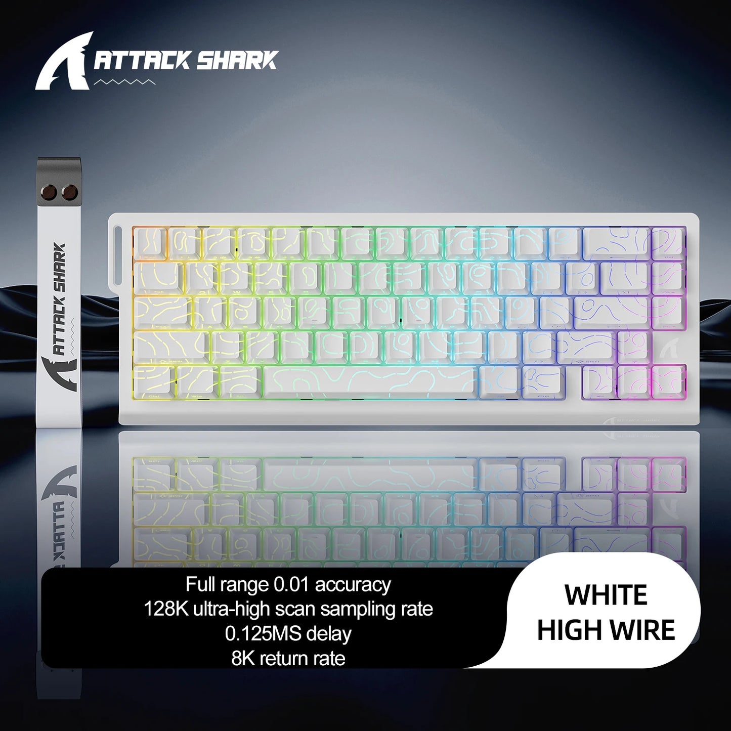 Attack Shark X68HE Gaming Keyboard Wired 8K Polling Hall Effect Magnetic Switch Rapid Trigger SOCD/RS Low Latency Pro Gaming