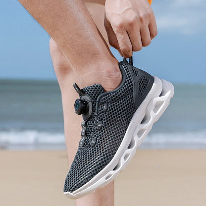 Unisex sneldrogende barefoot-waterschoenen voor watersporten in de buitenlucht, riviertrekking, wandelen langs beekjes, varen; lichtgewicht met draaibare gesp