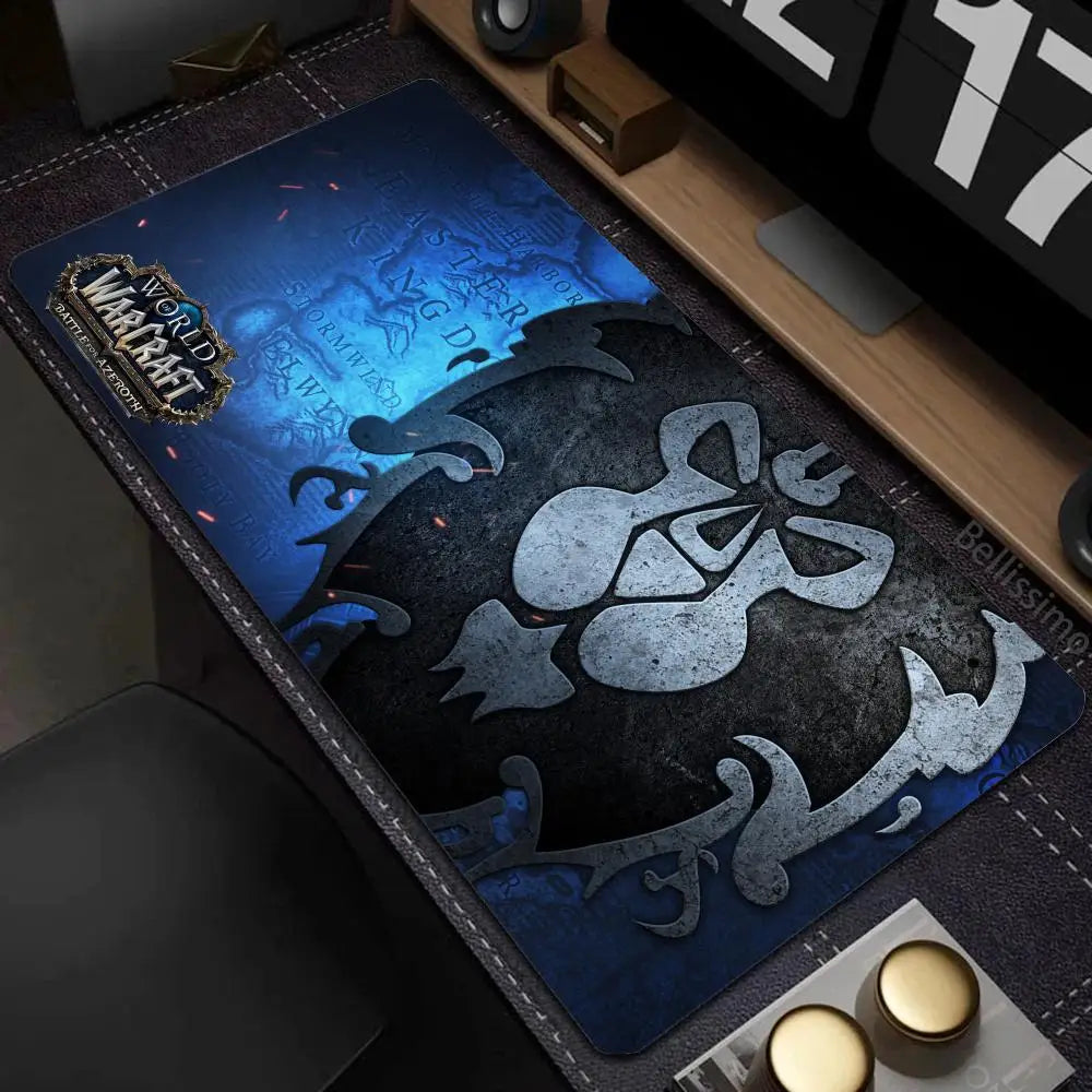 Natural Horde Alliance Mauspad aus Gummi, groß, für Computer-Schreibtisch, Tastaturmatte, HD, World of Warcraft Gaming-Mauspad mit Speed-Lock-Kante