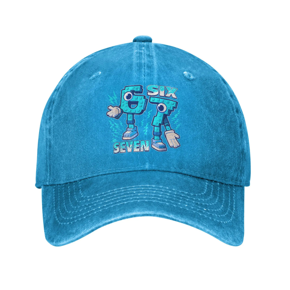 Zabawna czapka z daszkiem „Funny Meme 67 Six Seven 6 7 Italian Brainrot” – czapka baseballowa na słońce i uprawianie sportów na świeżym powietrzu, wykończona w stylu „trucker”, męska, klasyczny design