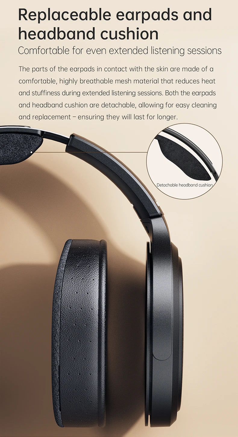Cuffie audiophile over-ear magnetiche planari FiiO JT7 – Driver 95x86mm, headset HiFi cablato 4.4mm e 3.5mm