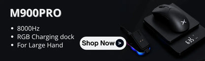 Delux M900PRO Versione ultraleggera Mouse gaming wireless ergonomico 1K/8K Polling Rate 50g PAW3395 per gamer PC destrorsi con mano grande