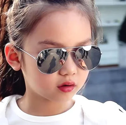 Classic Pilot Children Sunglasses UV400 Metal Vintage Driving Sun Glasses Outdoor Cute Girl Boy Fashion Summer UV Kids Eyewear