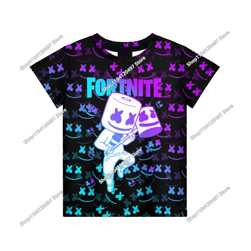 Summer Fashion Fortnite Mascot 3D Print Kids T-Shirt Casual T-shirt Boys Girls Unisex Children's Clothing T-shirt Tops