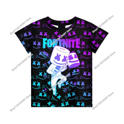 Summer Fashion Fortnite Mascot 3D Print Kids T-Shirt Casual T-shirt Boys Girls Unisex Children's Clothing T-shirt Tops