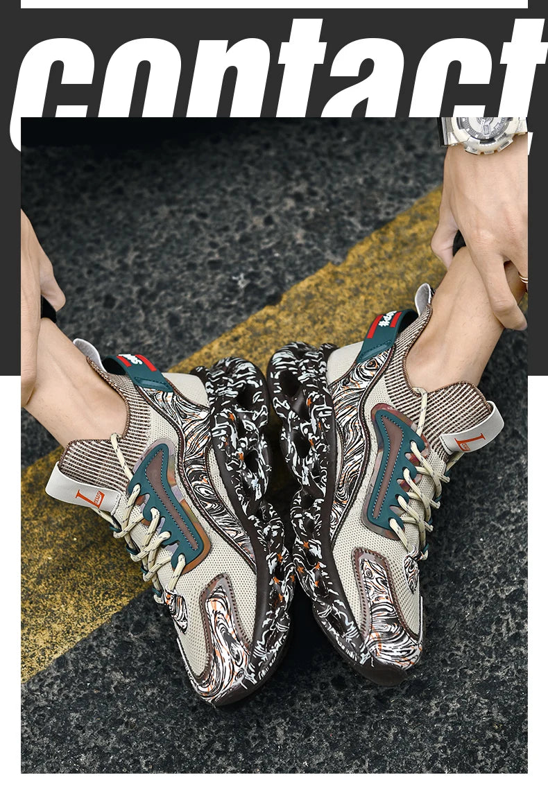 Herrskor Sneakers Herrskor för fritid Herrskor tennis Lyxskor Träningsskor Löpskor Andningsbara skor Modeloafers Löparskor för män