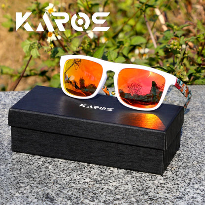 Karos Vintage Polarized Sunglasses Fashion Square Travel Driving Fishing Glasses Men Women Sports UV400 Eyewear Box YZ2024WB