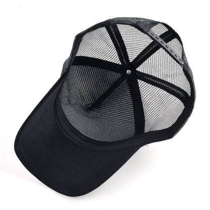 Four Seasons Snapback Baseball Cap Men Fashion Bear Embroidery Hip Hop Hat Women Outdoor Breathable Mesh Trucker Hat