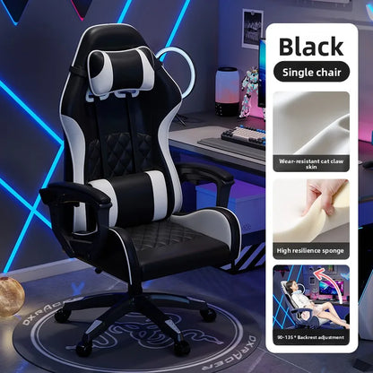 Pánské e-sportovní křeslo pohodlné pro dlouhé sezení, počítačové křeslo s polohováním pro odpočinek, opěradlo