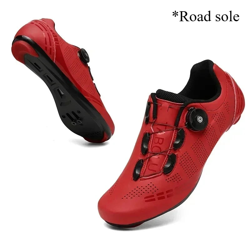 Scarpe da ciclismo unisex per bici da strada, da uomo, da racing, autobloccanti, sneaker da velocità per bicicletta da donna, tacchette SPD, calzature da ciclismo su strada