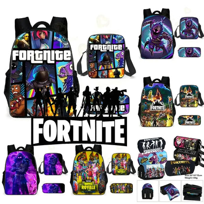 Голям несесер от платно Kawaii с Fortnite принт за момчета и момичета, ученически пособия и канцеларски принадлежности, подарък за рожден ден за тийнейджъри