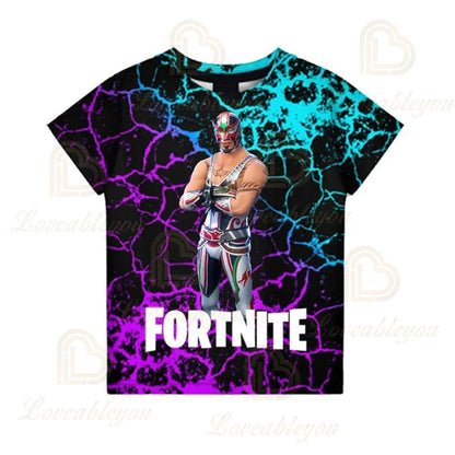 Fortnite Victory Royale Ninja Fashion 3D-T-Shirts, Sommer-Kurzarm, Kinderkleidung, Cartoon-Print, Babykleidung, Kinder-T-Shirt