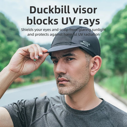 Casquette de cyclisme d'été ROCKBROS avec visière, protection solaire, respirante et à séchage rapide – Casquette de cyclisme pour les sports de plein air, la pêche et le cyclisme