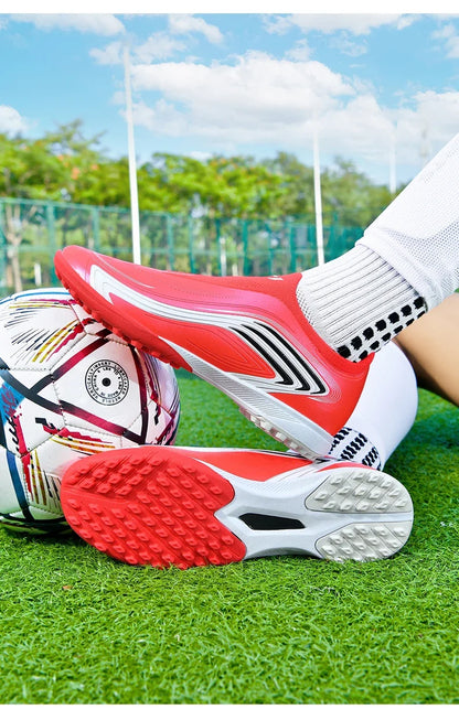 Nouvelles chaussures de football pour hommes TF/FG, chaussures de football professionnelles de haute qualité, chaussures de futsal unisexes pour femmes, vente chaude, crampons ultralégers, baskets.
